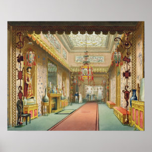 The Chinese Gallery, from 'Views of the Royal Pavi Poster