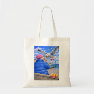 The Chip Thief Seagull Scottish humour funny  Tote Bag