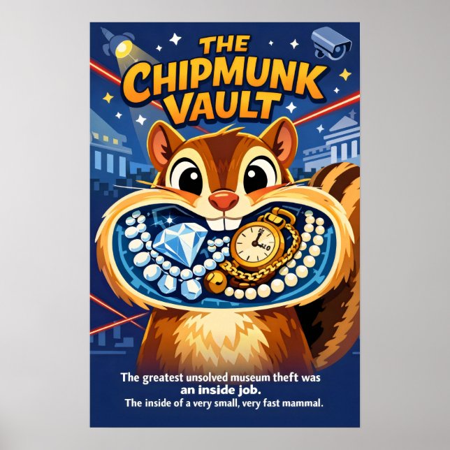The Chipmunk Vault Cute Heist Poster (Front)
