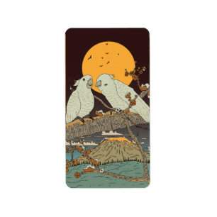The chirping of small birds label