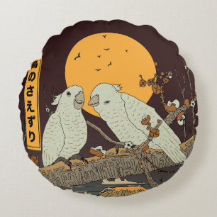 The chirping of small birds round cushion