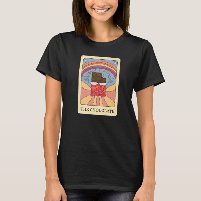 The Chocolate Foodie Tarot Card Chocolate Lover Fo T-Shirt (Front)