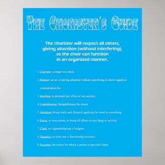 The Chorister's Guide Poster