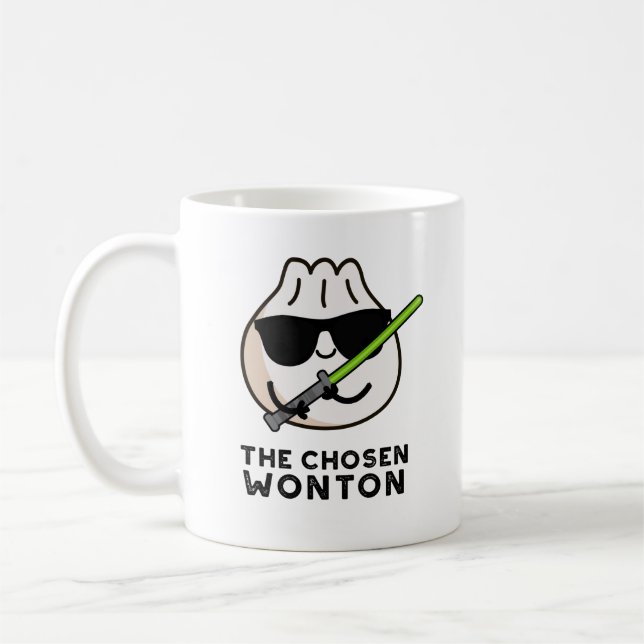 The Chosen Wonton Funny Food Pun  Coffee Mug (Left)