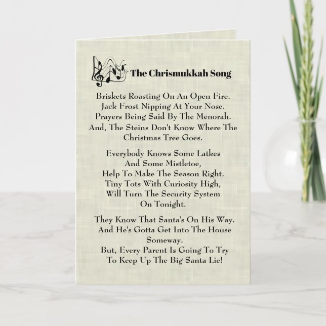 The Chrismukkah Song Christmas Card (Front)