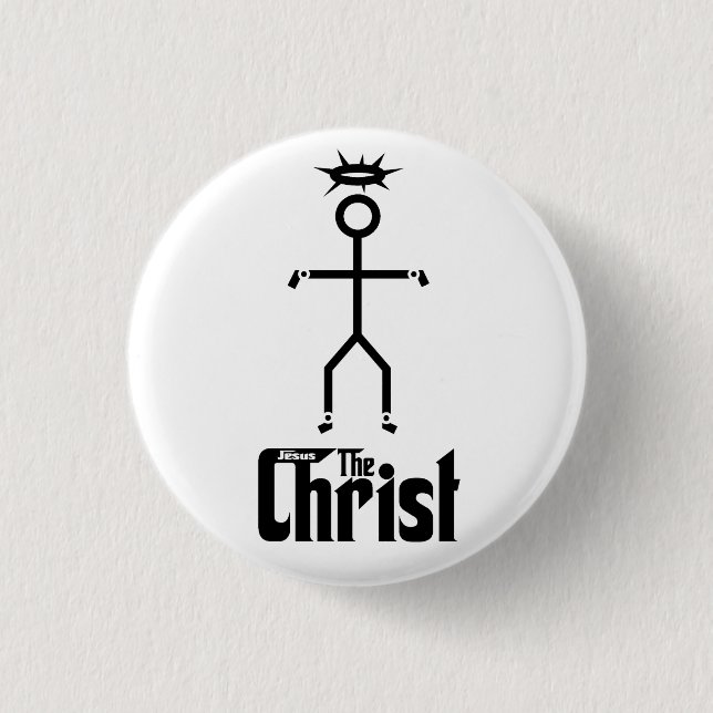 The christ 3 cm round badge (Front)