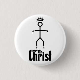 The christ 3 cm round badge