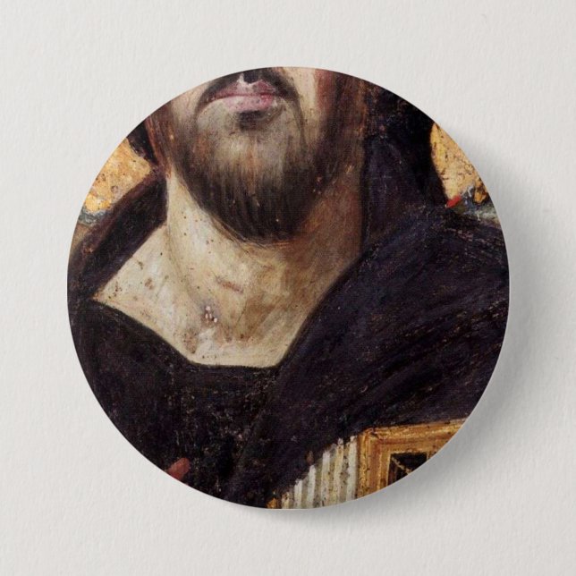 The Christ Pantocrator Of St Catherine’s Monastery 7.5 Cm Round Badge (Front)