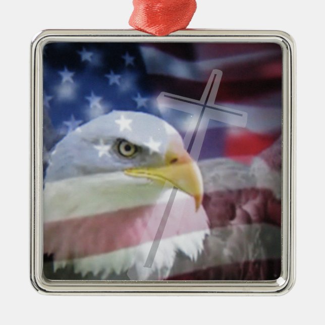 The Christian Patriot. Metal Tree Decoration (Front)