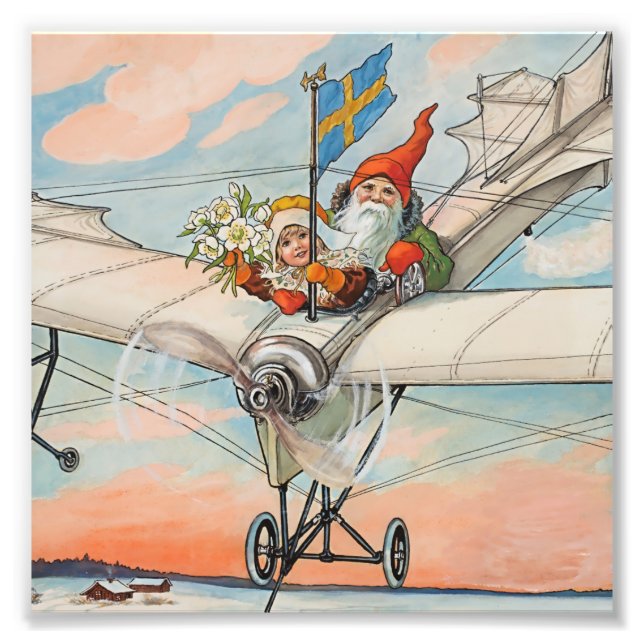 “The Christmas Aeroplane” by Jenny Nystrom Photo Print (Front)