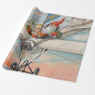 “The Christmas Aeroplane” by Jenny Nystrom Wrapping Paper