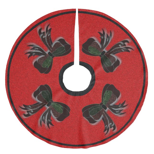 The Christmas Bow - Brushed Polyester Tree Skirt (Front)