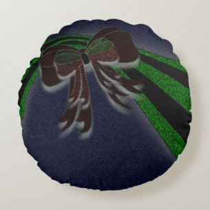 The Christmas Bow - Round Cushion