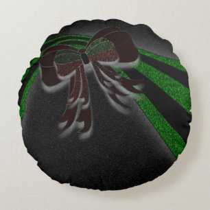 The Christmas Bow - Round Cushion