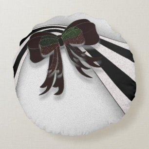 The Christmas Bow - Round Cushion
