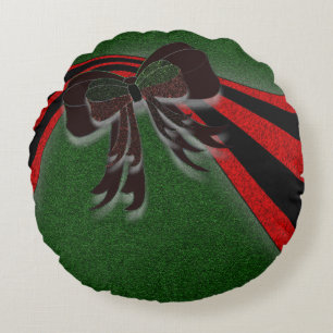 The Christmas Bow - Round Cushion