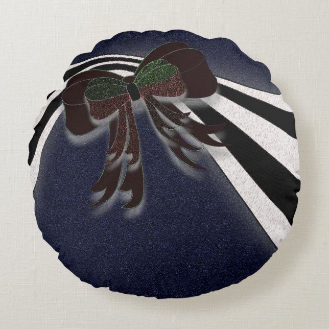 The Christmas Bow - Round Cushion (Front)