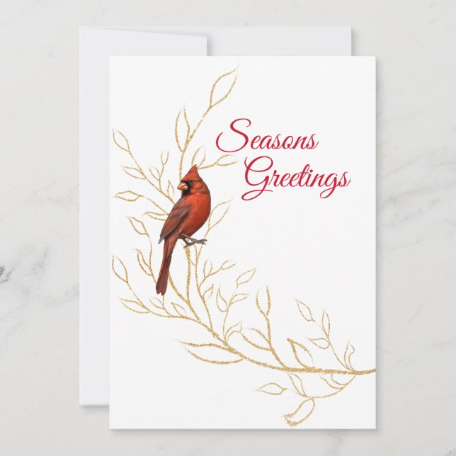 The Christmas Cardinal Flat Holiday Card (Front)