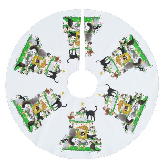 The Christmas Cat Condo Tree Skirt (Front)