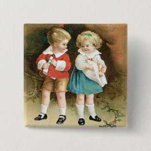 The Christmas Cheer Children 15 Cm Square Badge