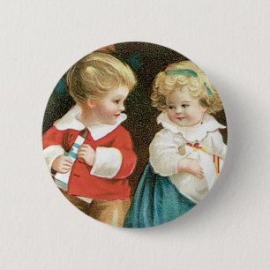 The Christmas Cheer Children 6 Cm Round Badge