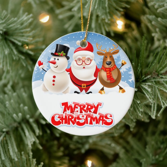The Christmas Crew  Ceramic Ornament (Tree)