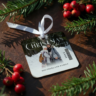 The Christmas Edition Family Photo Magazine Cover Metal Tree Decoration