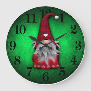 The Christmas Gnome Large Clock