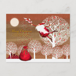The Christmas image of the Santa Claus Holiday Postcard