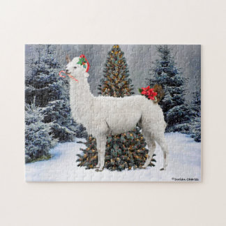 "The Christmas Llama" Jigsaw Puzzle