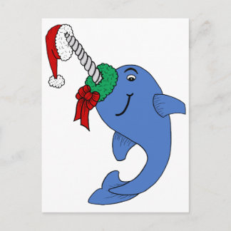 The Christmas Narwhal Holiday Postcard