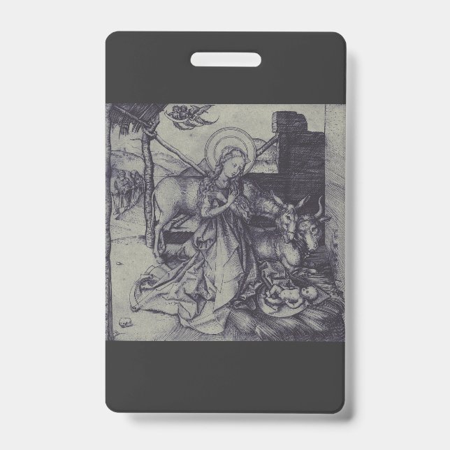 The Christmas Nativity Stark Ink Art ID Badge (Front)