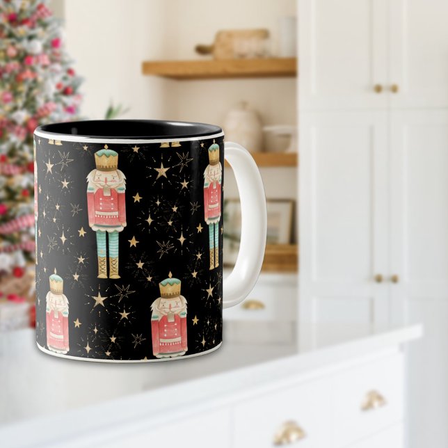The Christmas Nutcracker Gold Starry Night Two-Tone Coffee Mug (The Christmas Nutcracker Gold Starry Night Two-Tone Coffee Mug)
