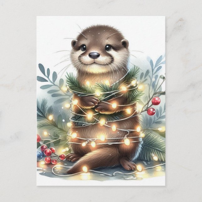 The Christmas Otter Postcard (Front)