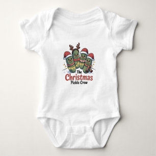 The Christmas Pickle Crew Pickle Lovers Santa Xmas Baby Bodysuit
