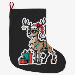 The Christmas Pickle Crew Pickle Lovers Santa Xmas Large Christmas Stocking