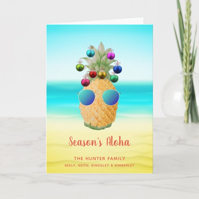 The Christmas Pineapple  | Greeting Card (Front)