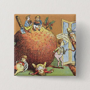 The Christmas Pudding 15 Cm Square Badge