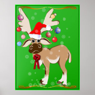 The Christmas Reindeer Poster