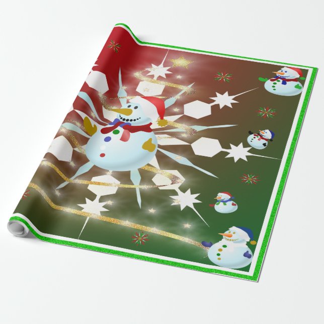 The Christmas Snowman - Wrapping Paper (Unrolled)