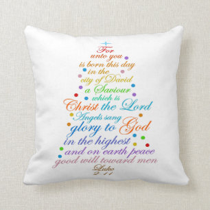 The Christmas Story Bible Verse Cushion