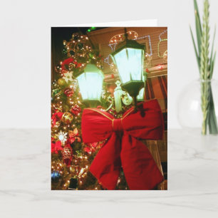 'The Christmas Street Lamp' Card - Old-Fashioned