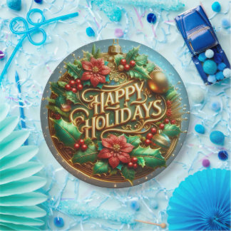 The Christmas Table Paper Plate