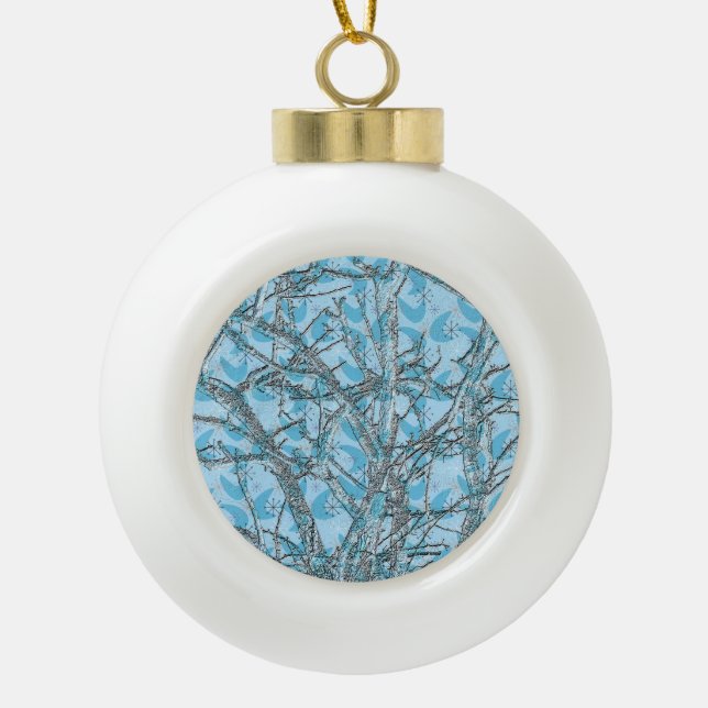 THE CHRISTMAS TREE CERAMIC BALL CHRISTMAS ORNAMENT (Front)