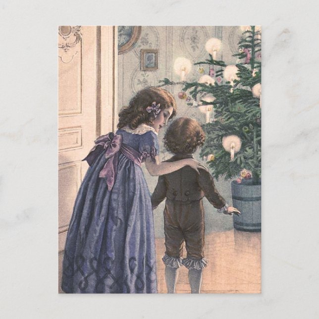 "The Christmas Tree" Holiday Postcard (Front)