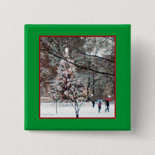 'The Christmas Tree' Square Button