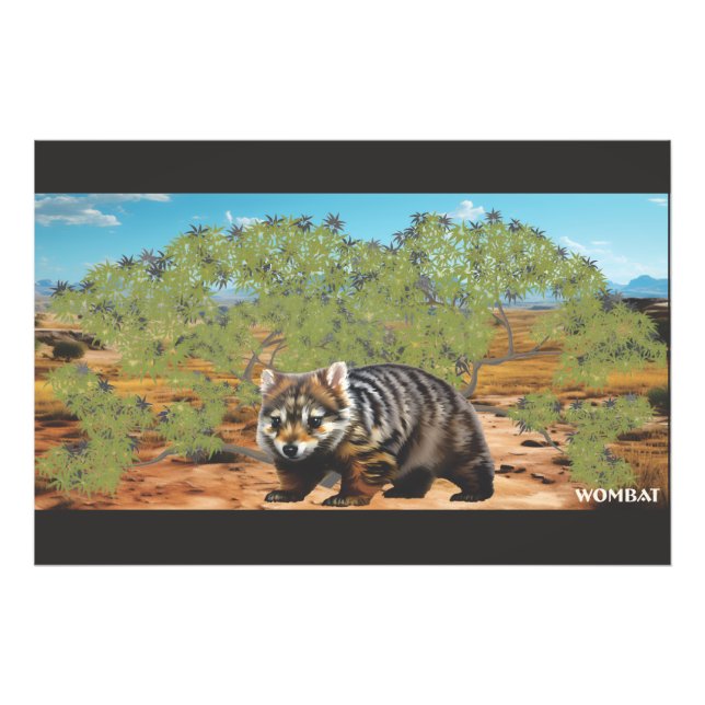 The chunky cuddly Wombat Photo Print (Front)