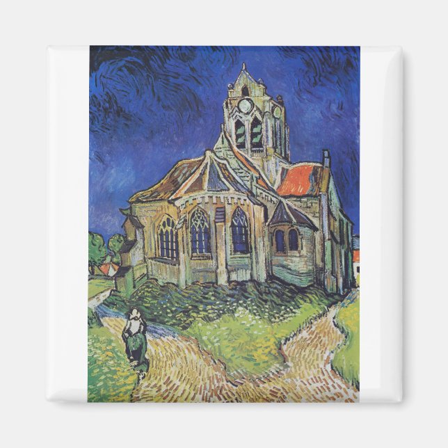 The Church at Auvers 1890 by Vincent van Gogh Magnet (Front)