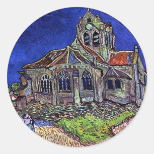 The Church at Auvers by Vincent van Gogh 1890 Classic Round Sticker