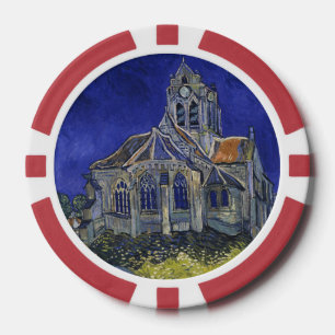 The Church at Auvers by Vincent van Gogh Poker Chips